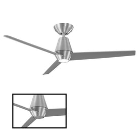 Slim 52" Three-Blade Indoor/Outdoor Smart Ceiling Fan with 3000K LED Light Kit and Remote Control & Wall Cradle
