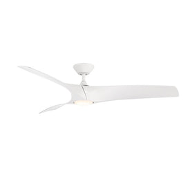 Zephyr 52" Three-Blade Indoor/Outdoor Smart Ceiling Fan with 2700K LED Light Kit and Remote Control & Wall Cradle