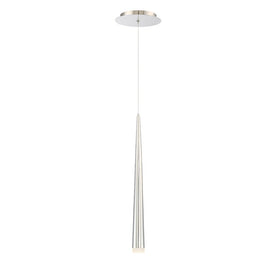 Cascade Single-Light 19" LED Etched Glass Pendant 3500K