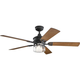 Lyndon 60" Five-Blade Indoor/Outdoor Patio Ceiling Fan with LED Light