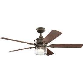 Lyndon 60" Five-Blade Indoor/Outdoor Patio Ceiling Fan with LED Light