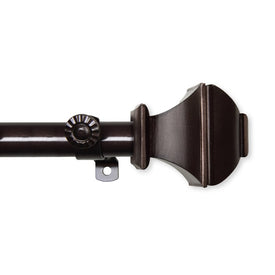 Martin Curtain Rod 13/16" Diameter x 48" - 84" Long - Cocoa