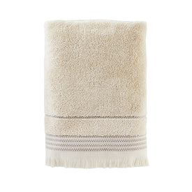 Jude Fringe Bath Towel in Taupe