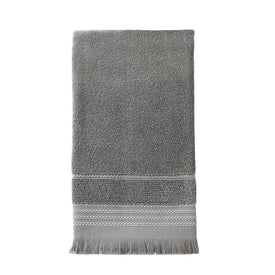 Jude Fringe Bath Towel in Gray