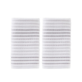 Tie Dye Stripe Hand Towel 2-Pack in Gray