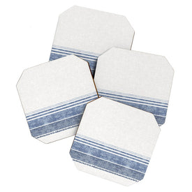 Holli Zollinger French Linen Chambray Tassel Coasters Set of 4