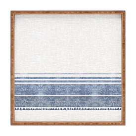 Holli Zollinger French Linen Chambray Tassel Square Tray