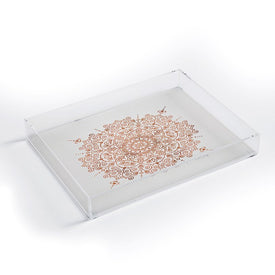 Cat Coquillette Moroccan Mandala Rose Gold Acrylic Tray