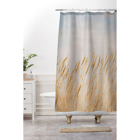 Ann Hudec Nantucket Gold Shower Curtain and Mat