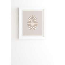 Alisa Galitsyna Neutral Tropical Leaves White Framed Wall Art