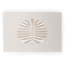Alisa Galitsyna Neutral Tropical Leaves Welcome Mat