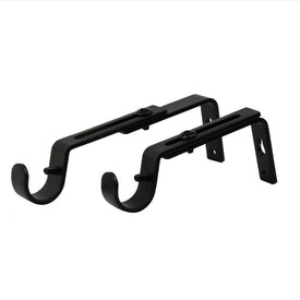 Adjustable Single Bracket Pair for 13/16" Rod-4" - 5-1/2" - Black