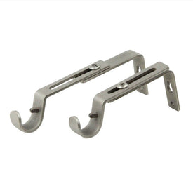 Adjustable Single Bracket Pair for 13/16" Rod-4" - 5-1/2" - Satin Nickel