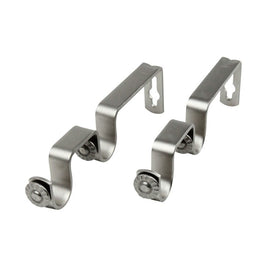 13/16" Rod Double Bracket Pair - Panel and Sheer - Satin Nickel