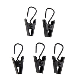 24 Clips with Hooks-Black