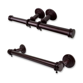 Double Toilet Paper Holder/Closet and Ceiling Rod - Bronze