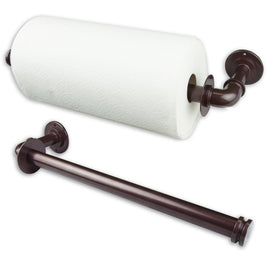 Triple Toilet Paper Storage/Single Kitchen Towel Holder - Bronze