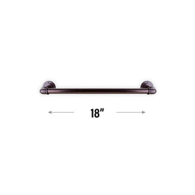 Industrial Pipe Design 18" Towel Rack - Bronze