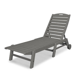 Nautical Chaise with Wheels - Slate Gray