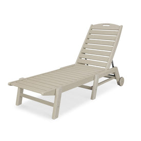 Nautical Chaise with Wheels - Sand