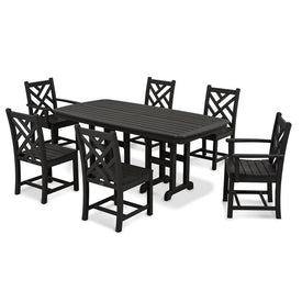 Chippendale Seven-Piece Dining Set - Black