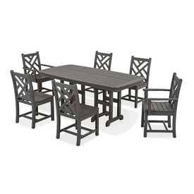 Chippendale Seven-Piece Dining Set - Slate Gray