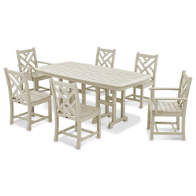 Chippendale Seven-Piece Dining Set - Sand
