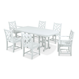 Chippendale Seven-Piece Dining Set - White