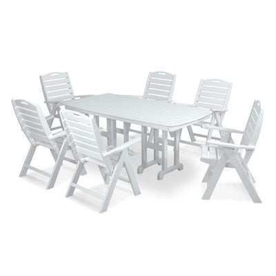 Product Image: PWS125-1-WH Outdoor/Patio Furniture/Patio Dining Sets