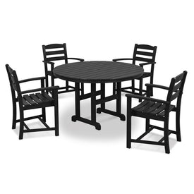 La Casa Cafe Five-Piece Dining Set - Black