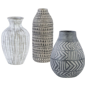 Natchez Geometric Vases by Grace Feyock Set of 3