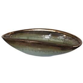 Iroquois Green Glaze Bowl by Grace Feyock