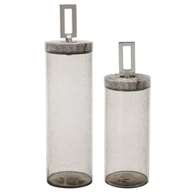 Carmen Seeded Glass Containers by Renee Wightman Set of 2