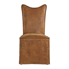 Delroy Armless Chairs in Cognac by Matthew Williams Set of 2