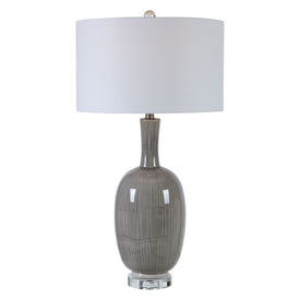 Leanna Gray Crackle Table Lamp by Jim Parsons