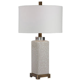 Irie Crackled Taupe Table Lamp by David Frisch