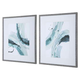 Depth Abstract Watercolor Art Prints by Grace Popp Set of 2