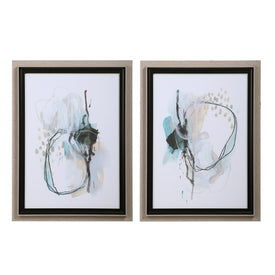 Force Reaction Abstract Art Prints by June Erica Vess Set of 2