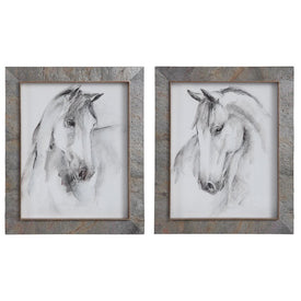 Equestrian Watercolor Framed Art Prints by Ethan Harper Set of 2