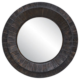 Corral Round Wood Wall Mirror