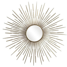 Golden Rays Starburst Wall Mirror by Grace Feyock