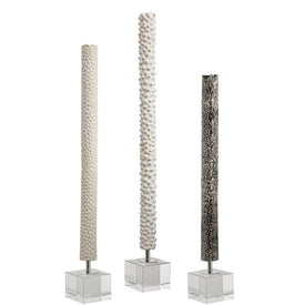 Makira Cylindrical Sculptures by Renee Wightman Set of 3
