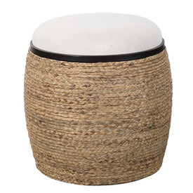 Island Straw Accent Stool by Grace Feyock
