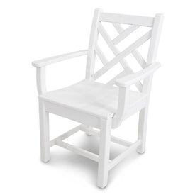 Chippendale Dining Arm Chair - White