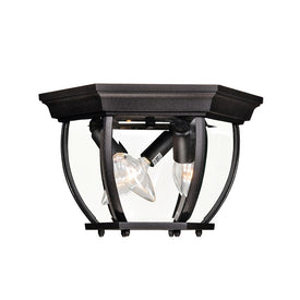 Exterior Collections Three-Light Outdoor Flush Mount Ceiling Fixture