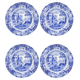 Spode Blue Italian Dinner Plates Set of 4