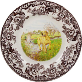 Spode Woodland 10.5" Dinner Plate - Yellow Labrador Retriever