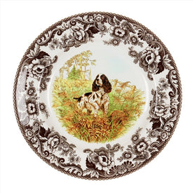Spode Woodland 8" Salad Plate - English Springer Spaniel