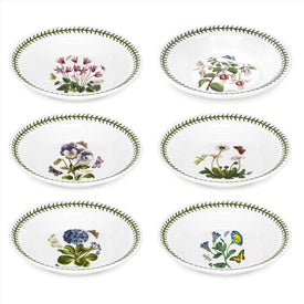 Botanic Garden Soup Plate/Bowls Set of 6 - Assorted Motifs
