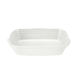 Sophie Conran Small Handled Rectangular Roasting Dish - White